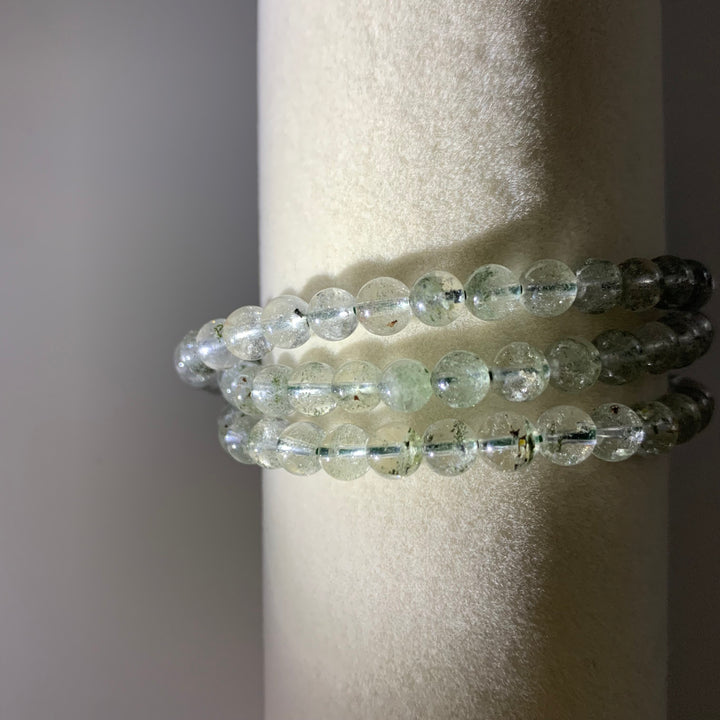 Green Phantom Quartz Three Circles Bracelet