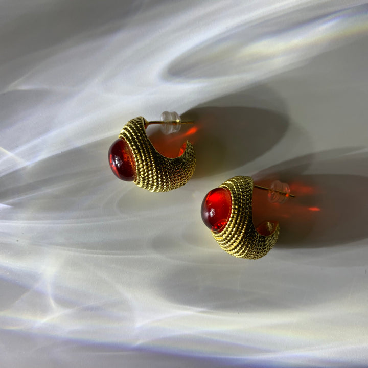 Red Agate Earrings