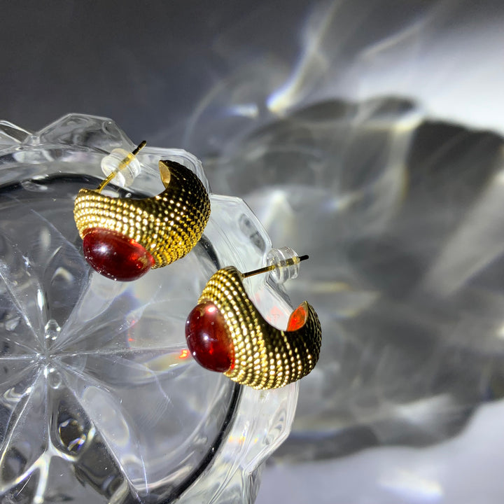 Red Agate Earrings