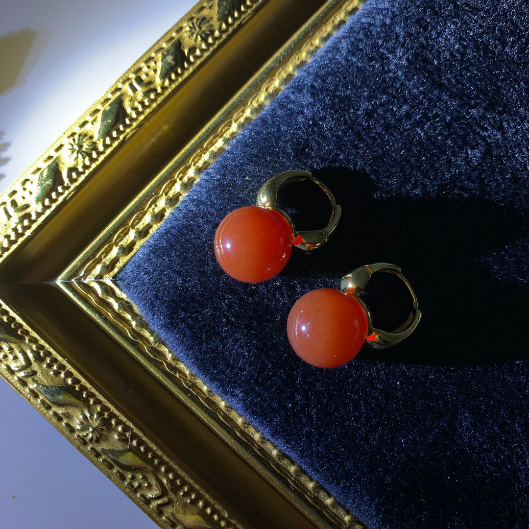 Red Agate Earrings