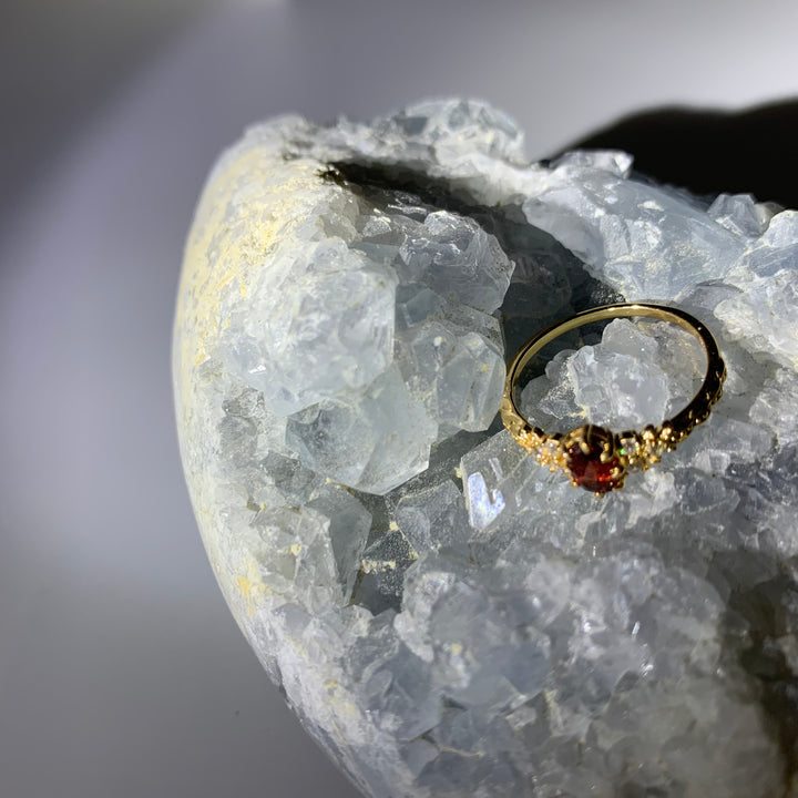 .925 Garnet Ring